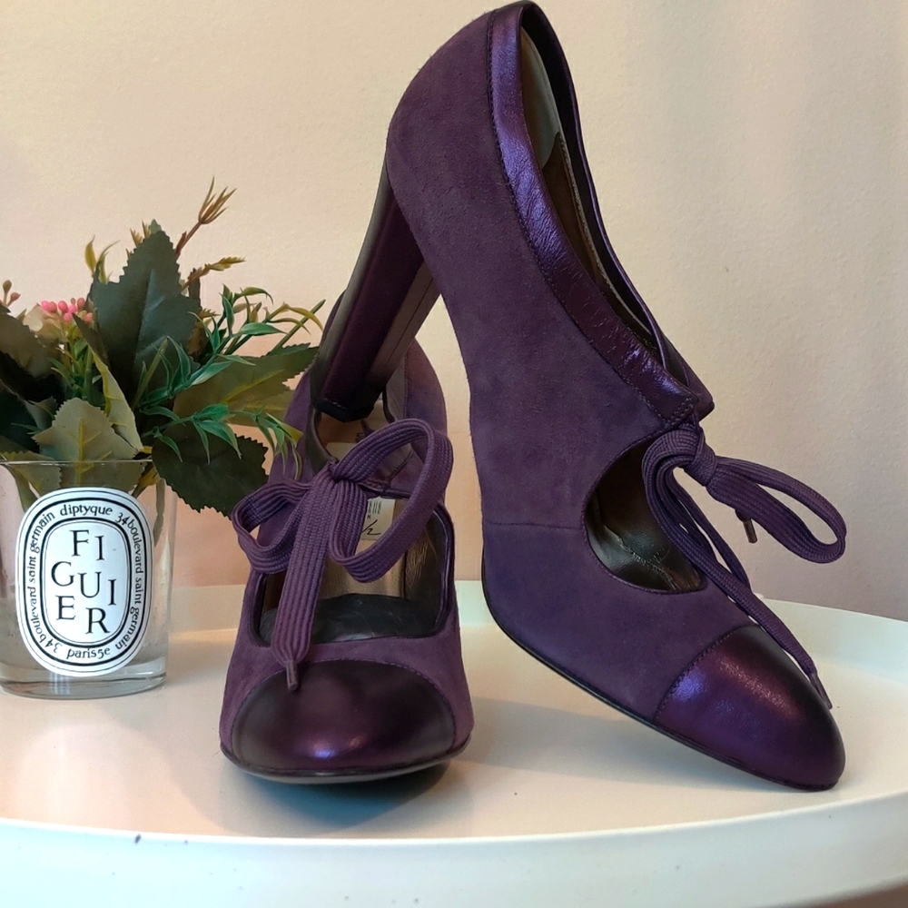 Diane Von Furstenberg Purple Vintage Style Heels